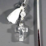 Bee Faithful Gemstone Cross Bookmark