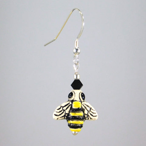 Bee Wild Ceramic Bee Earrings