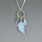 Bee Faithful Angel Wing Charm Necklace