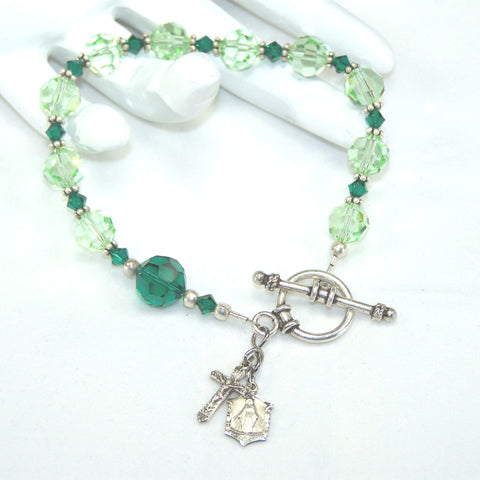 Sterling Silver Rosary Bracelet