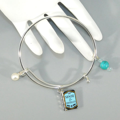 Turquoise Sense & Sensibility Charm Bangle Bracelet