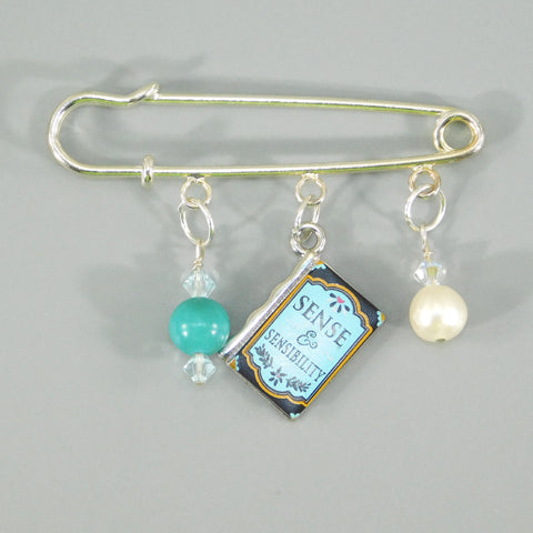 Turquoise Sense & Sensibility Silver Kilt Pin