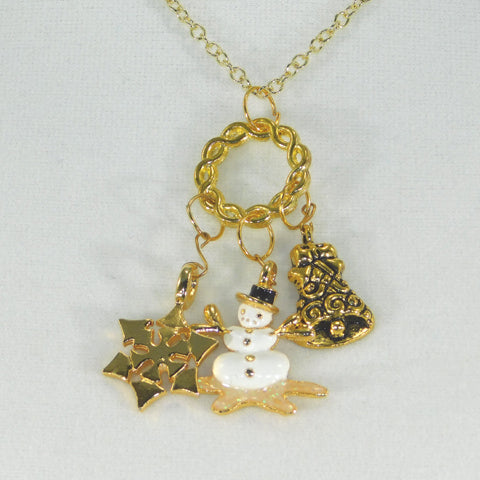 Bee Merry Christmas Charm Necklace