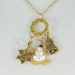Bee Merry Christmas Charm Necklace