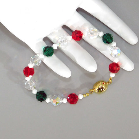 Christmas Swarovski Bracelet (magnetic clasp)