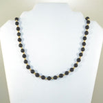 Black Onyx & Gold Swarovski Pearl Necklace