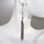 Swarovski Tasseled Earrings (Bicone)